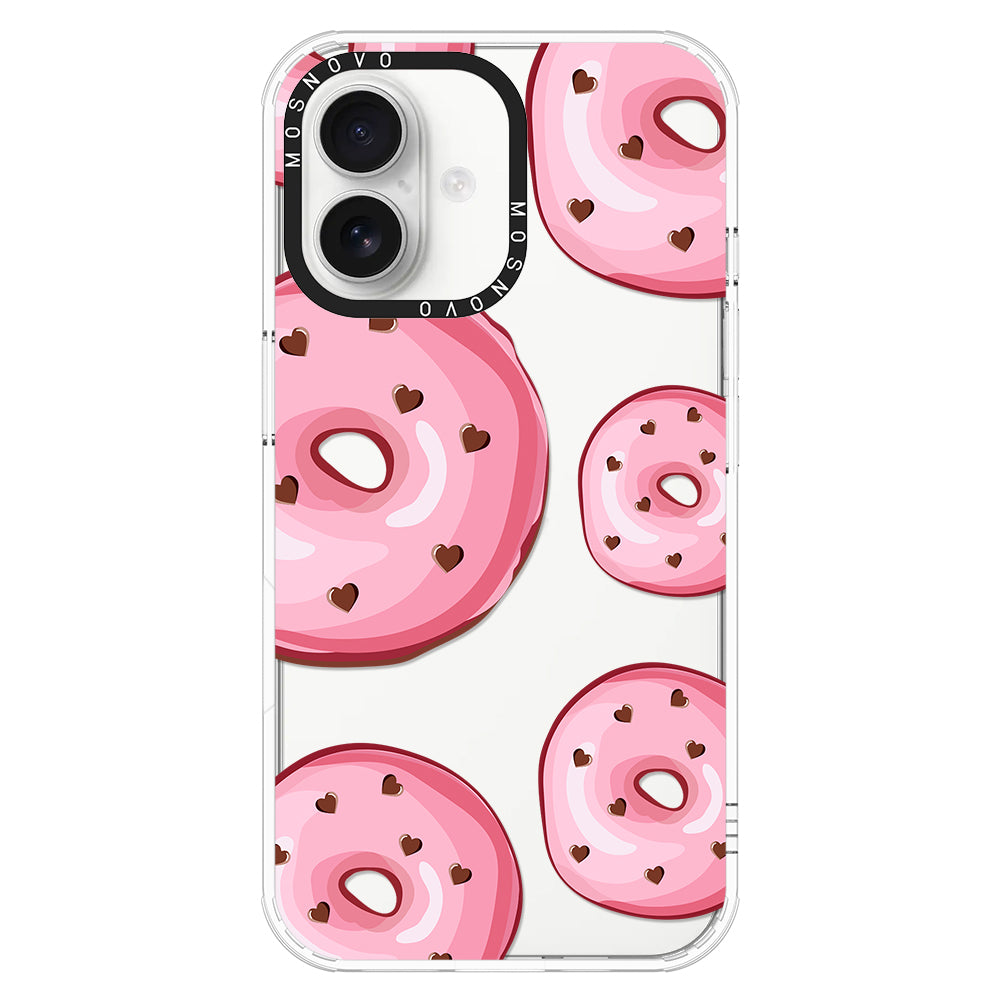 Pink Donuts Phone Case - iPhone 16 Plus Case - MOSNOVO