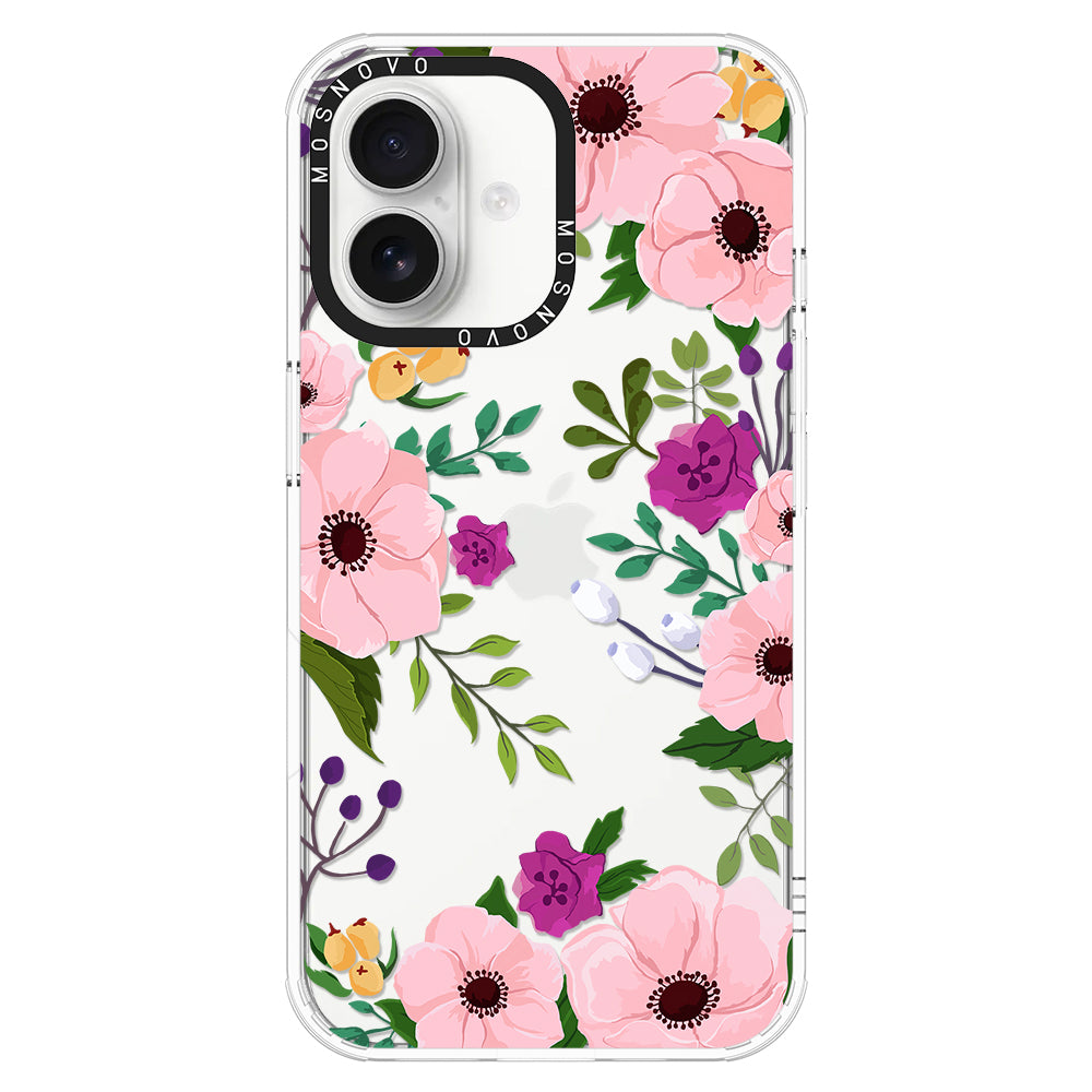 Watercolor Floral Phone Case - iPhone 16 Plus Case - MOSNOVO