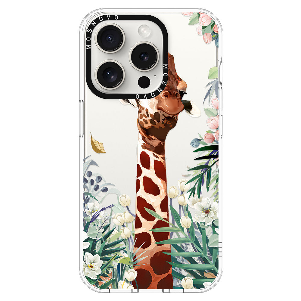 Giraffe In The Garden Phone Case - iPhone 16 Pro Max Case - MOSNOVO