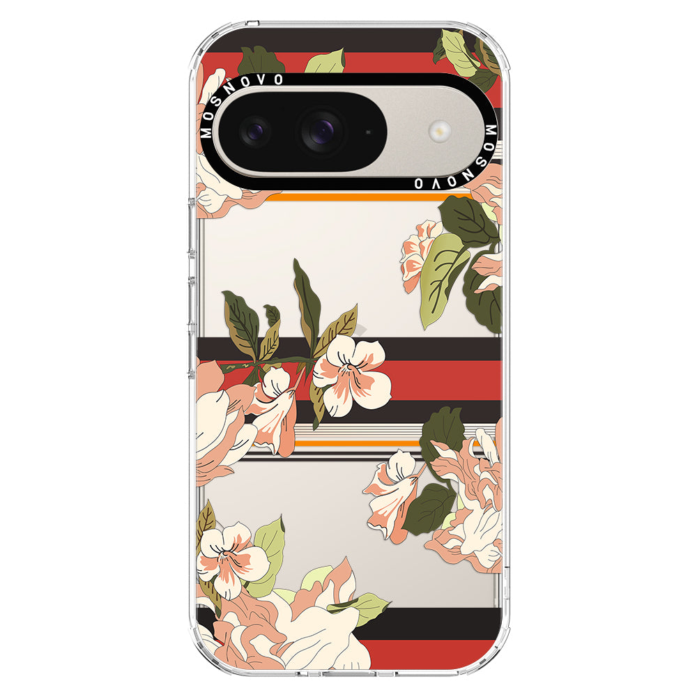 Classic Stripes Floral Phone Case - Google Pixel 9 Case