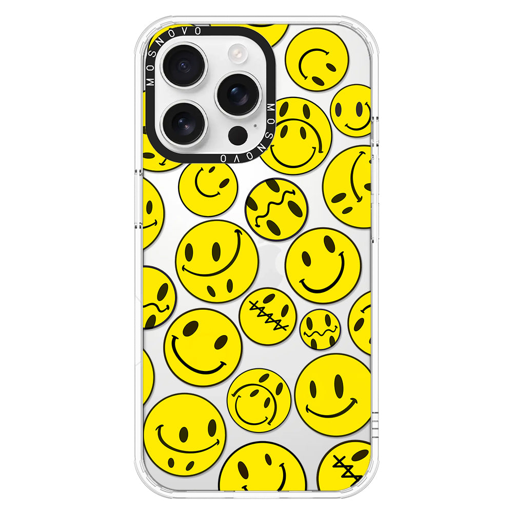 Smiley Face Phone Case - iPhone 16 Pro Max Case - MOSNOVO