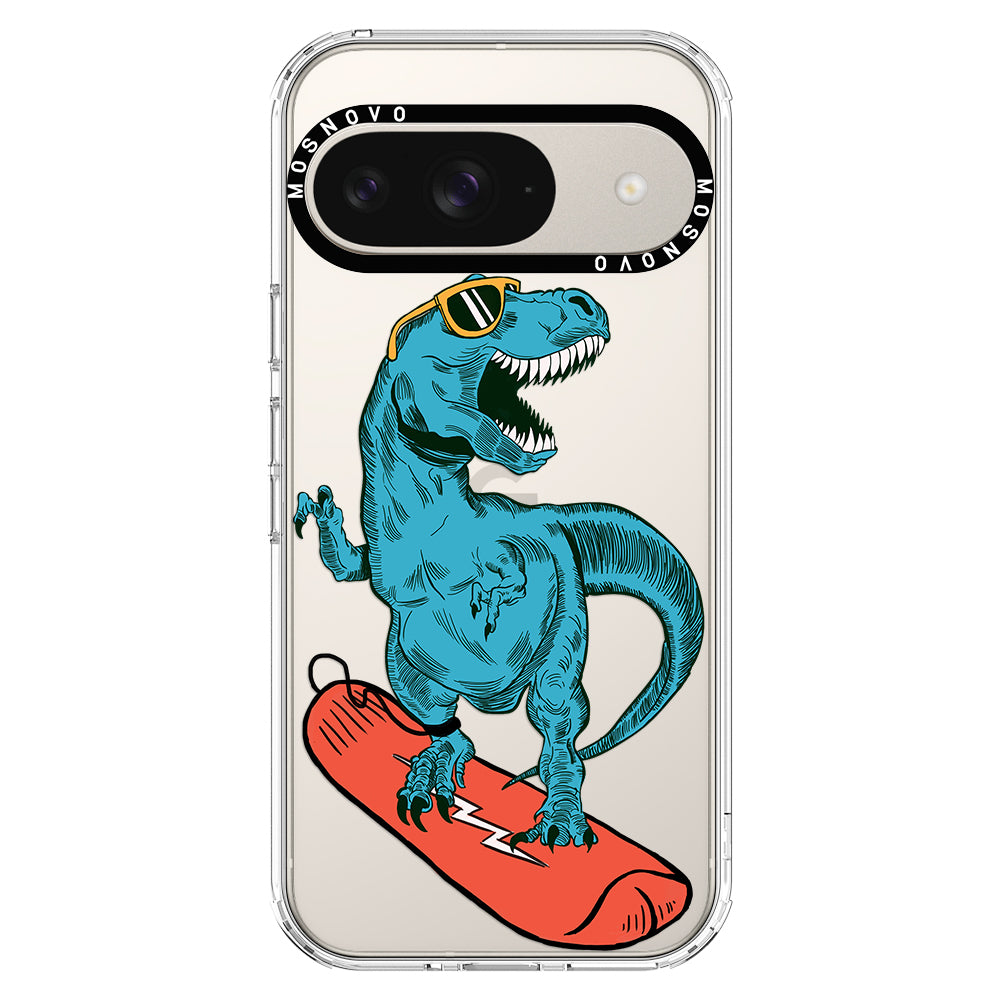 Surfing Dinosaur Phone Case - Google Pixel 9 Case