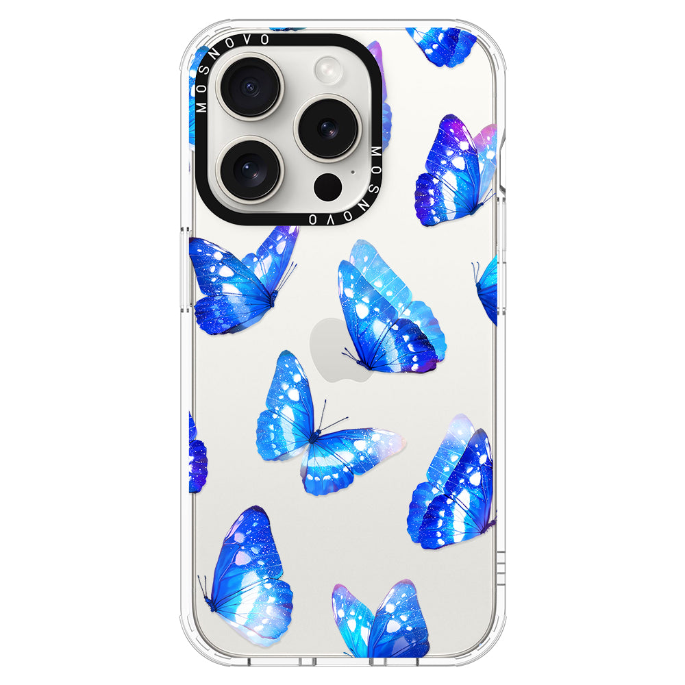 Stunning Blue Butterflies Phone Case - iPhone 16 Pro Max Case - MOSNOVO