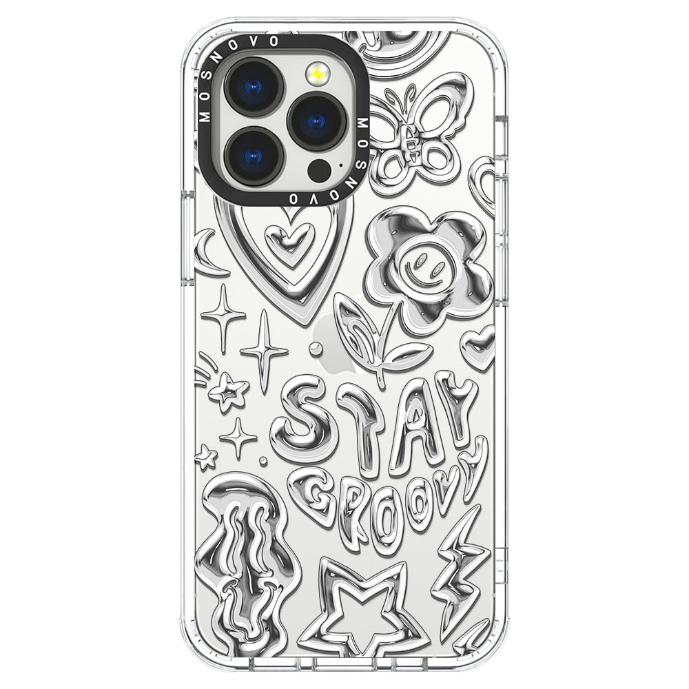 Silver Chrome Art (Flat Print) Phone Case - iPhone 13 Pro Case