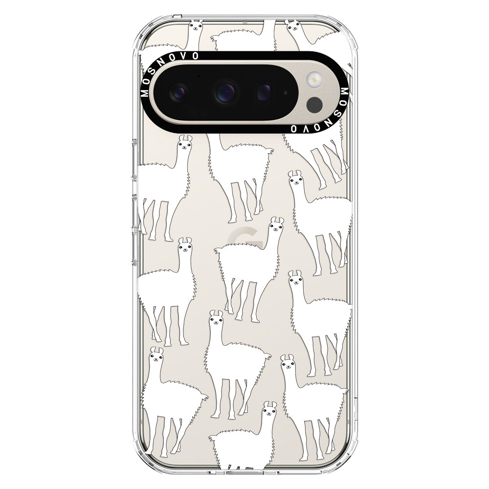 White Llama Phone Case - Google Pixel 9 Pro XL Case