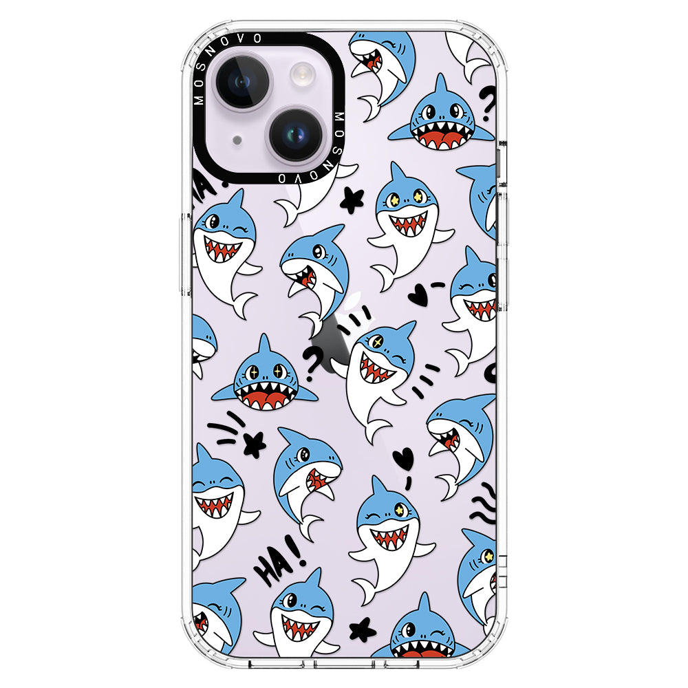 Cute Sharks Phone Case - iPhone 14 Plus Case