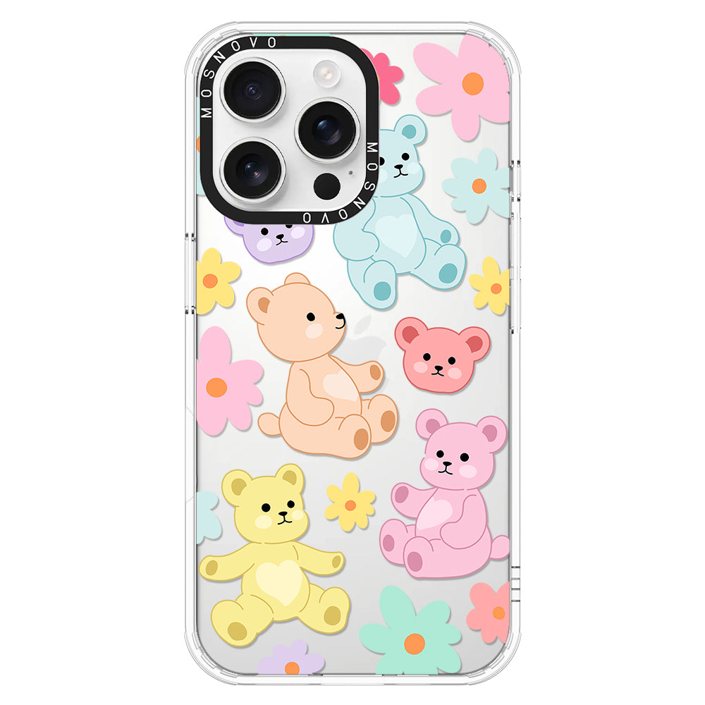 Cute Teddy Bear Phone Case - iPhone 16 Pro Max Case - MOSNOVO