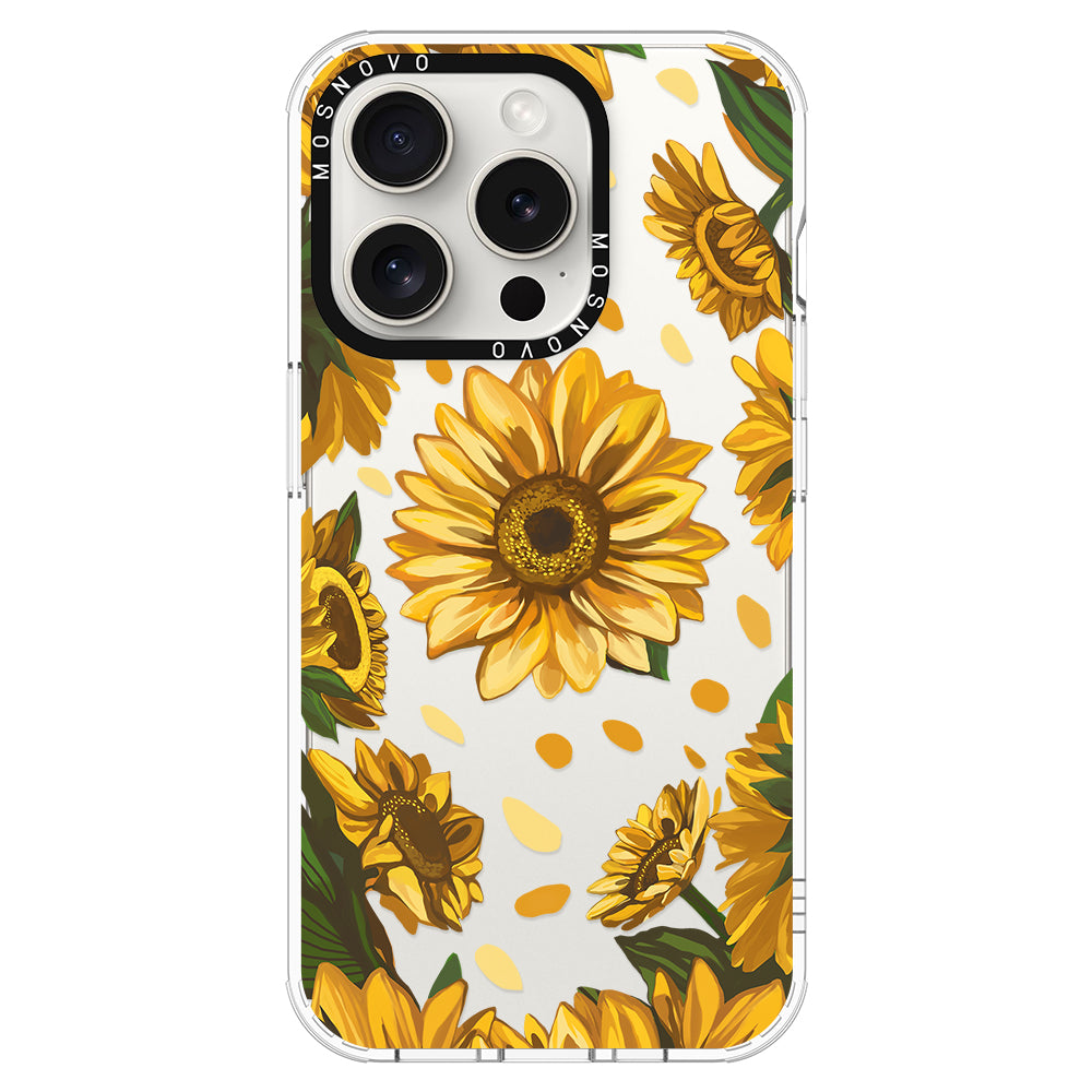 Sunflower Garden Phone Case - iPhone 16 Pro Case - MOSNOVO