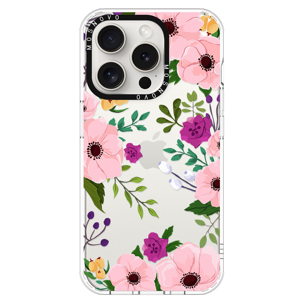 Watercolor Floral Phone Case - iPhone 16 Pro Max Case - MOSNOVO