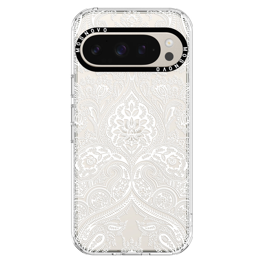 White Damask Phone Case - Google Pixel 9 Pro XL Case