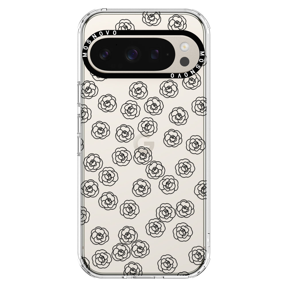 Linear Camelia Flower Phone Case - Google Pixel 9 Pro Case