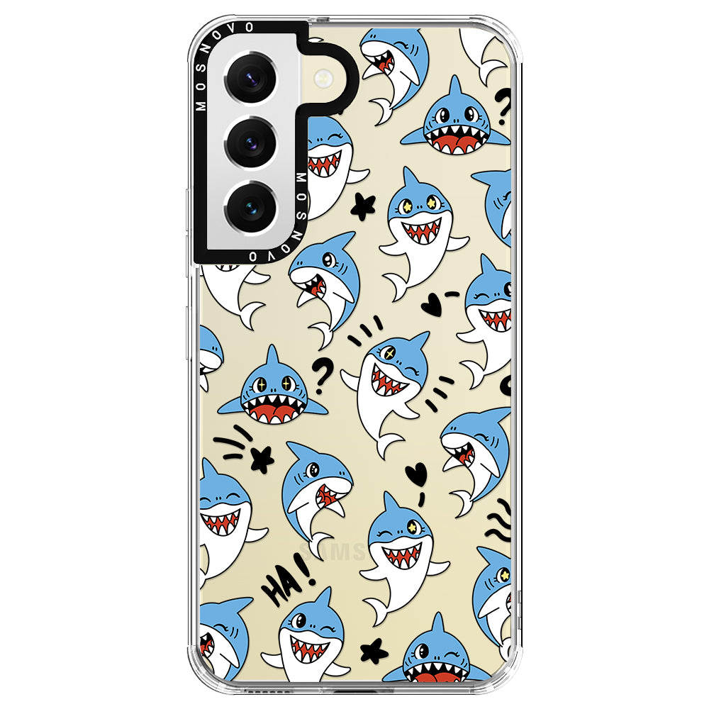 Cute Sharks Phone Case - Samsung Galaxy S22 Case