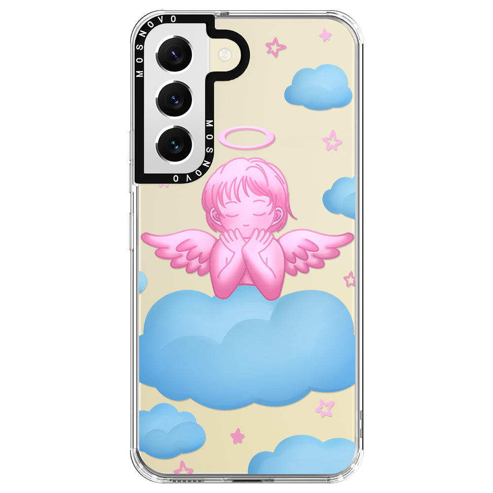 Pink Serenity Angel Phone Case - Samsung Galaxy S22 Case