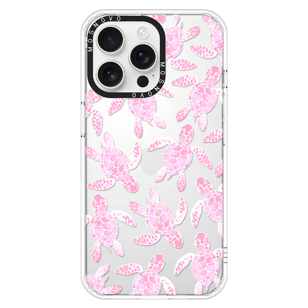 Pink Turtle Phone Case - iPhone 16 Pro Max Case - MOSNOVO