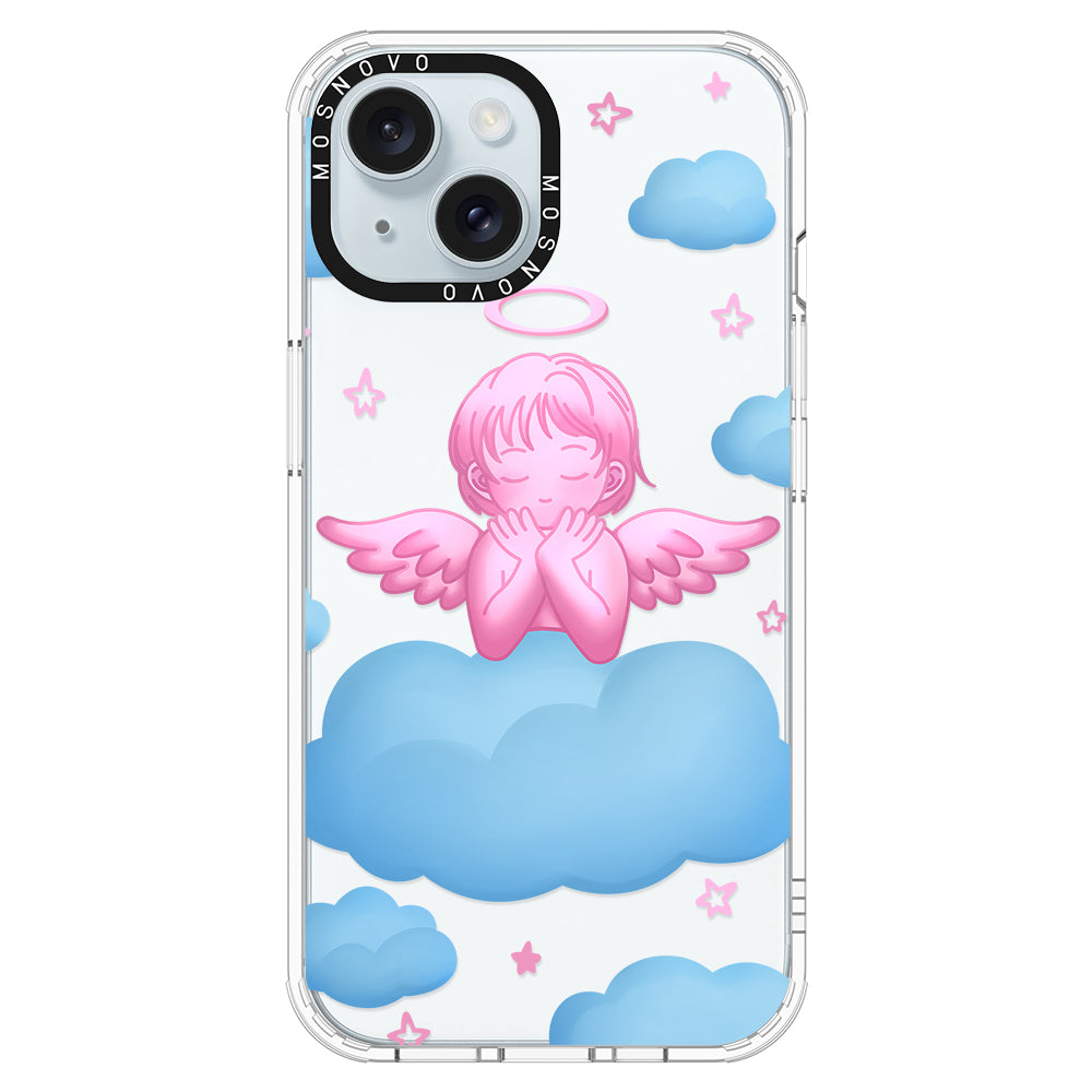 Pink Serenity Angel Phone Case - iPhone 15 Plus Case