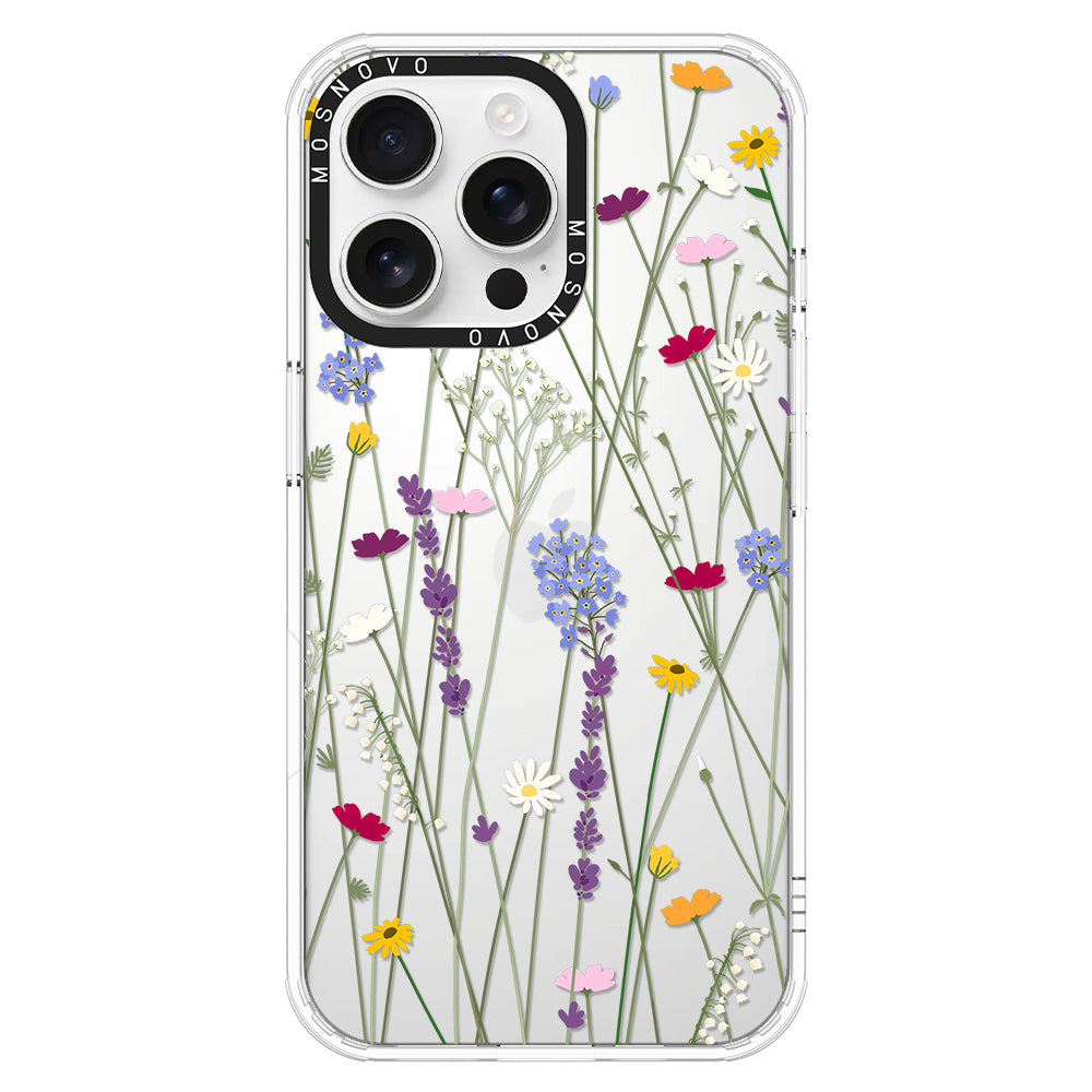 Floral Garden Lavender Daisy Flower Phone Case - iPhone 16 Pro Max Case - MOSNOVO