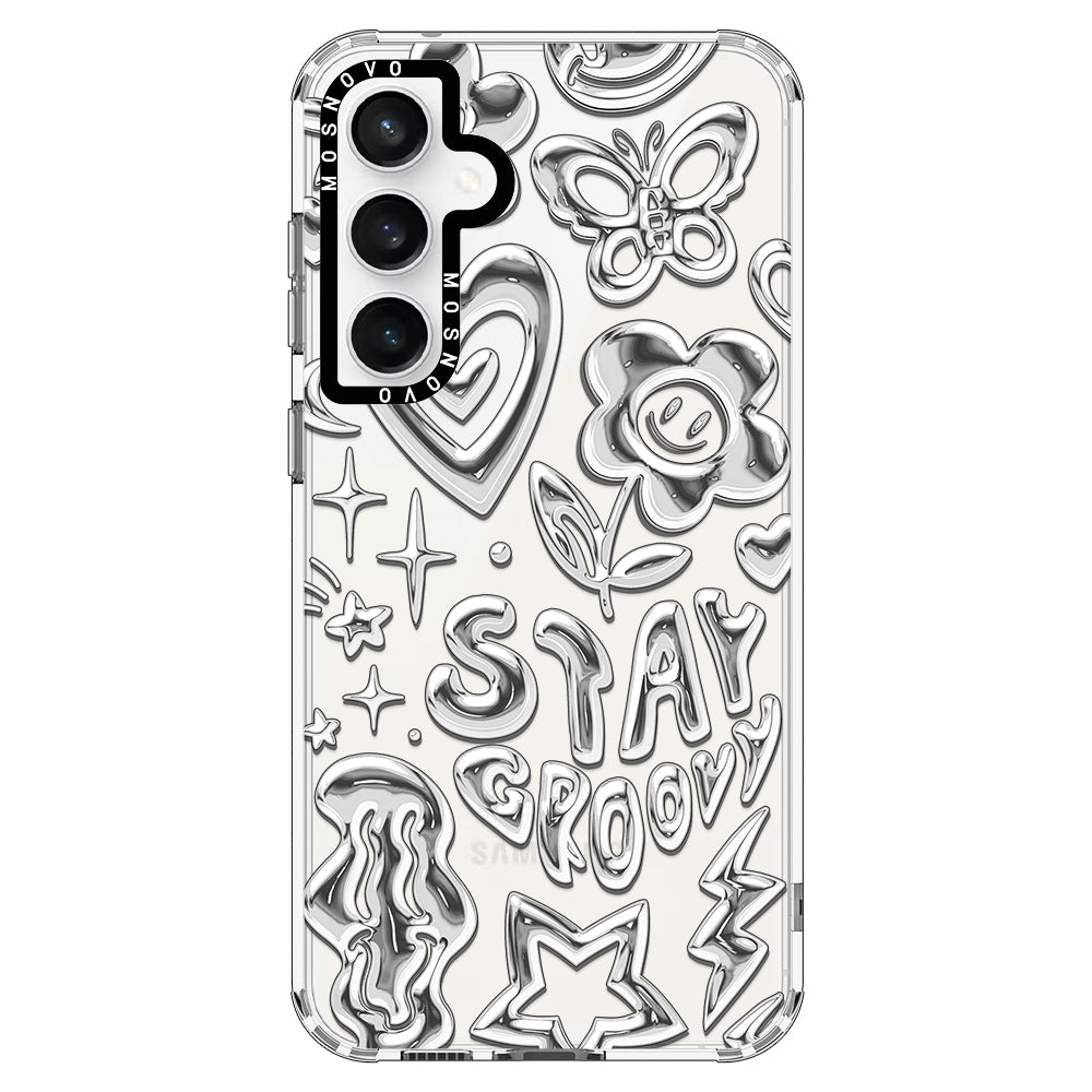 Silver Chrome Art (Flat Print) Phone Case - Samsung Galaxy S23 FE Case