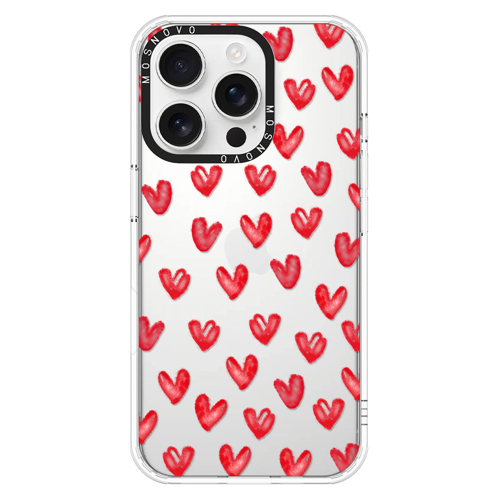 Cute Little Hearts Phone Case - iPhone 16 Pro Case - MOSNOVO