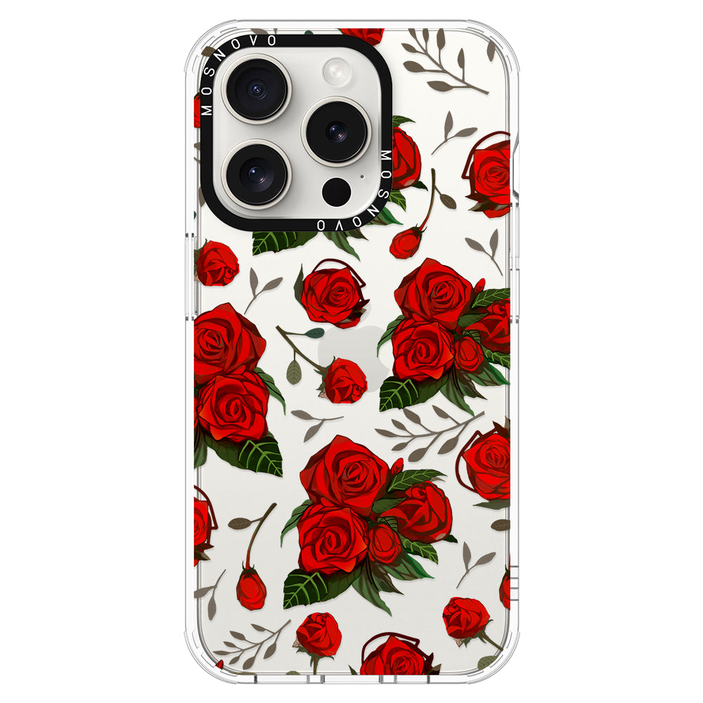 Simply Red Roses Phone Case - iPhone 16 Pro Max Case - MOSNOVO