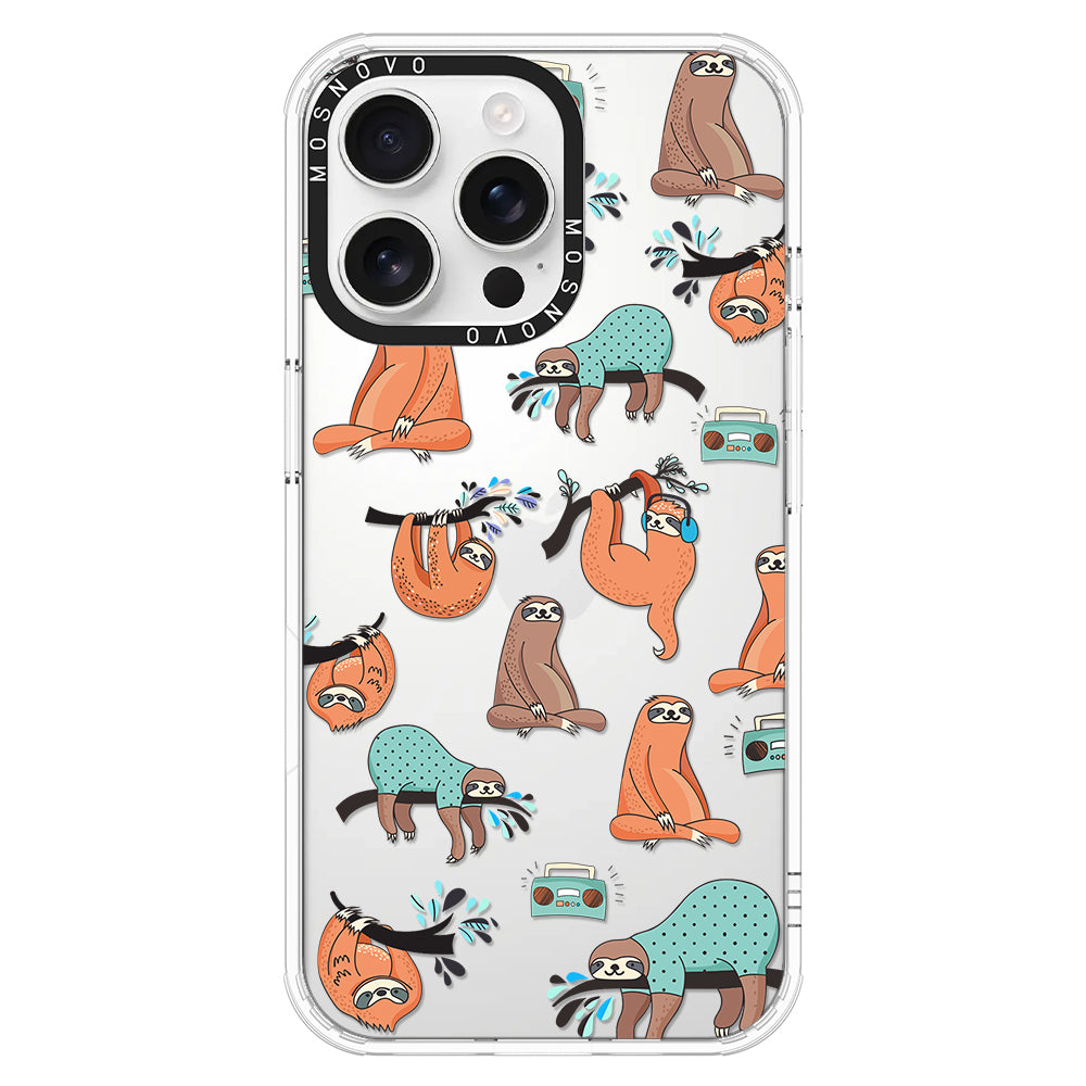 Musical Sloth Phone Case - iPhone 16 Pro Max Case - MOSNOVO