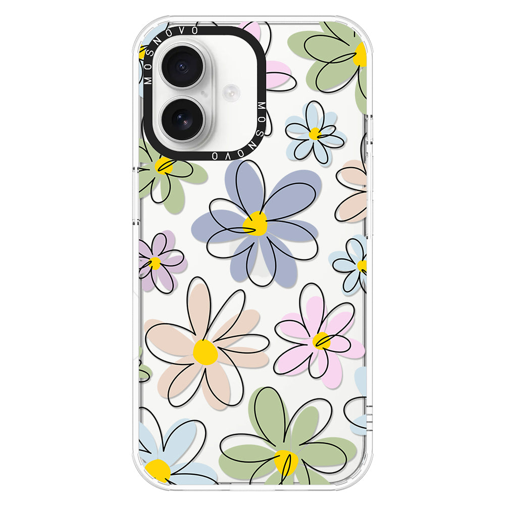 Linear Blooms Phone Case - iPhone 16 Plus Case