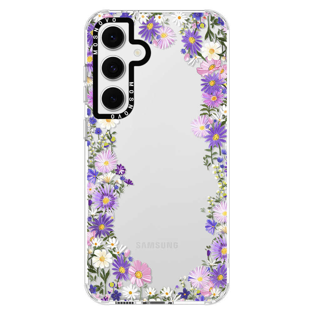 Purple Daisy Garden Phone Case - Samsung Galaxy S24 FE Case - MOSNOVO