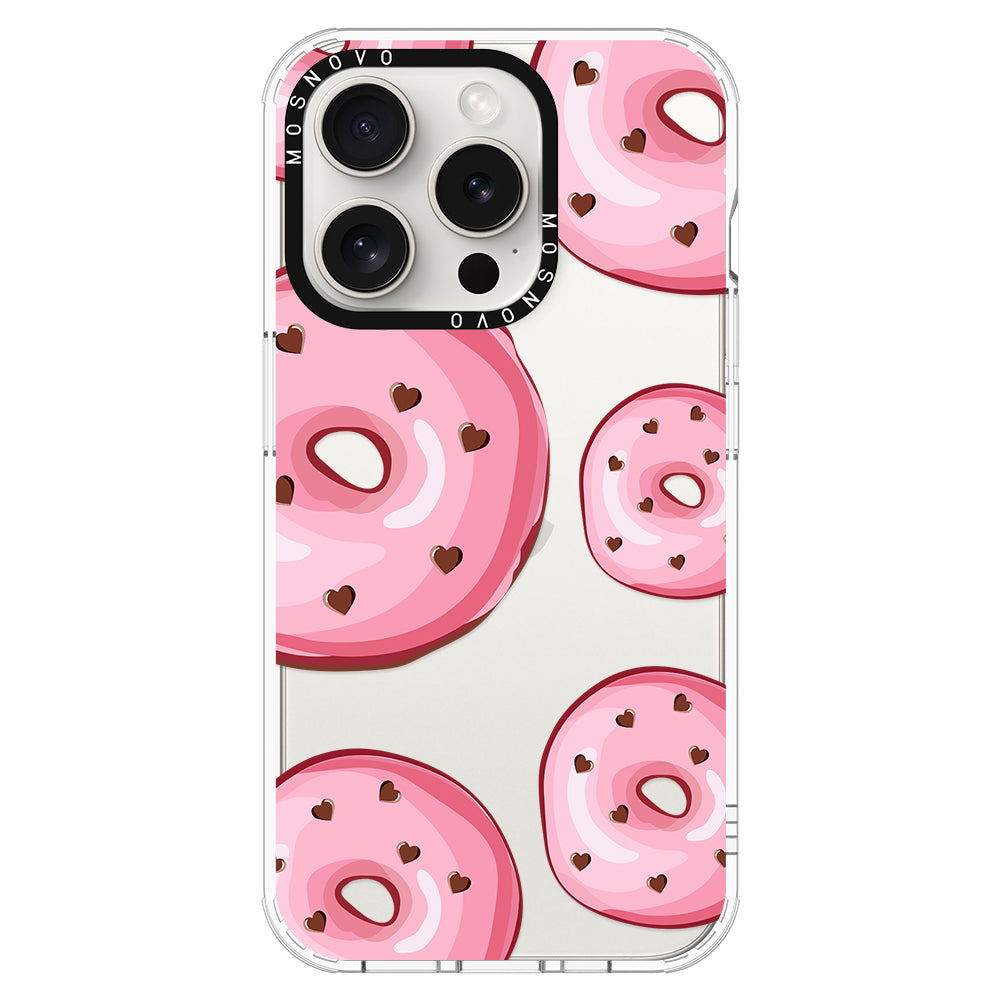 Pink Donuts Phone Case - iPhone 16 Pro Max Case - MOSNOVO