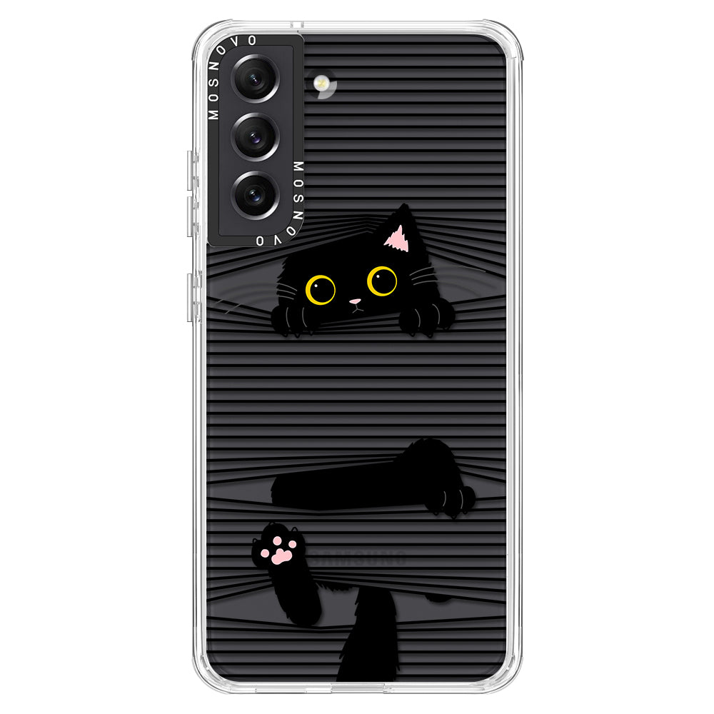 Hidden Black Cat Phone Case - Samsung Galaxy S21 FE Case