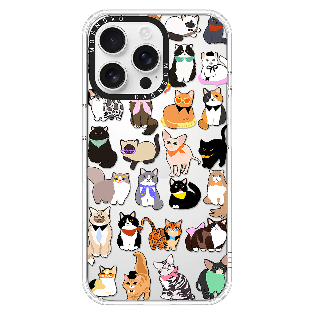 Cute Cat Phone Case - iPhone 16 Pro Max Case - MOSNOVO