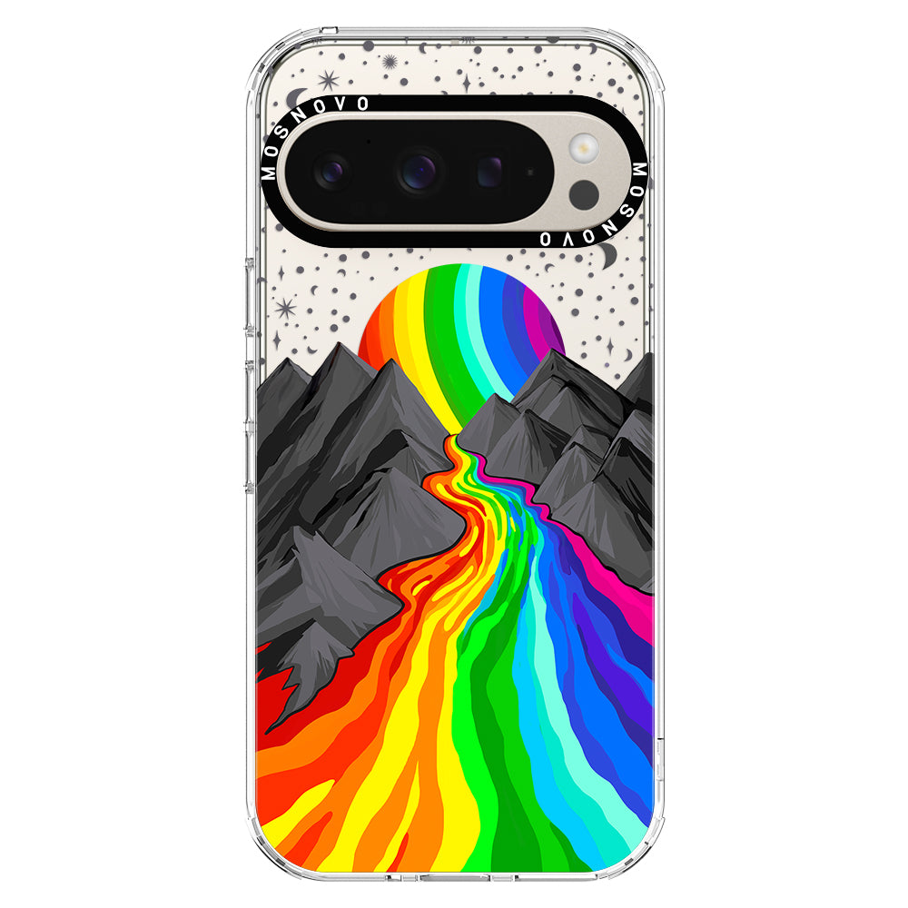 Rainbow Volcano Phone Case - Google Pixel 9 Pro Case