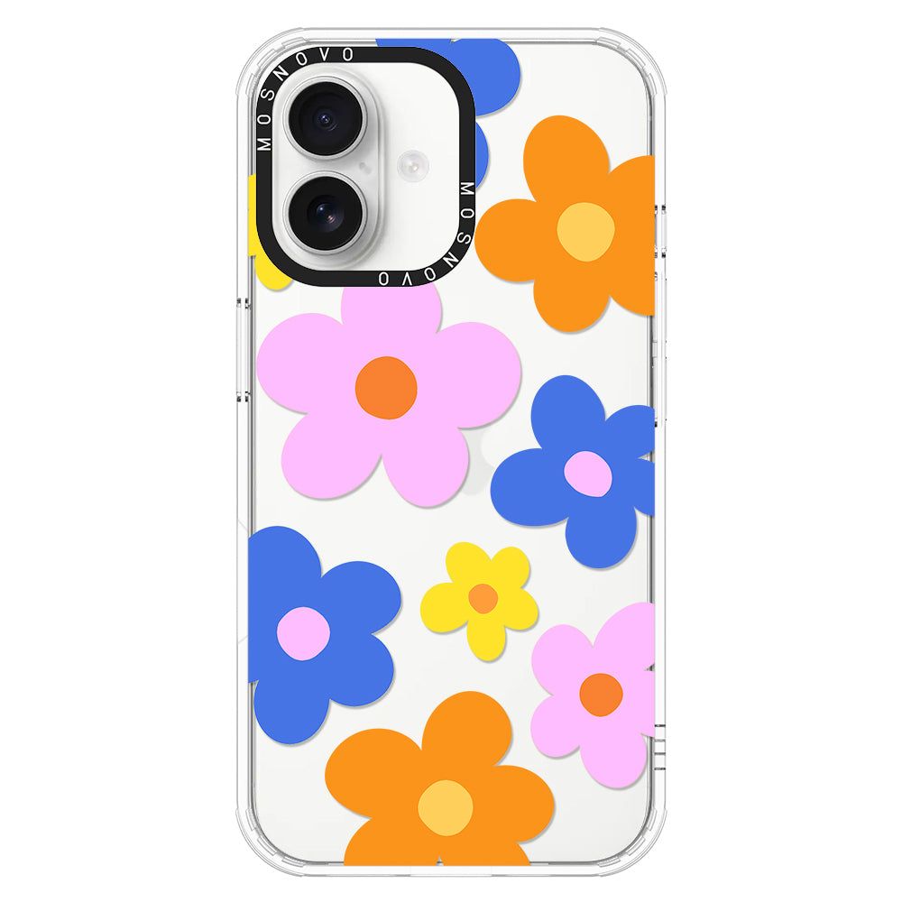 60's Groovy Flower Phone Case - iPhone 16 Plus Case - MOSNOVO