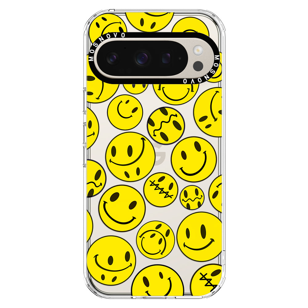 Yellow Sad Smile Face Phone Case - Google Pixel 9 Pro Case