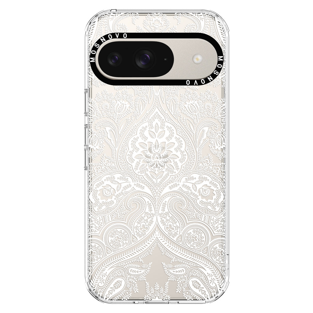 White Damask Phone Case - Google Pixel 9 Case