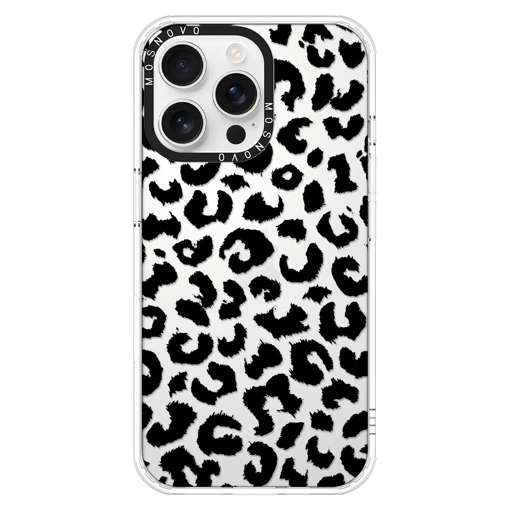 Black Leopard Phone Case - iPhone 16 Pro Max Case - MOSNOVO