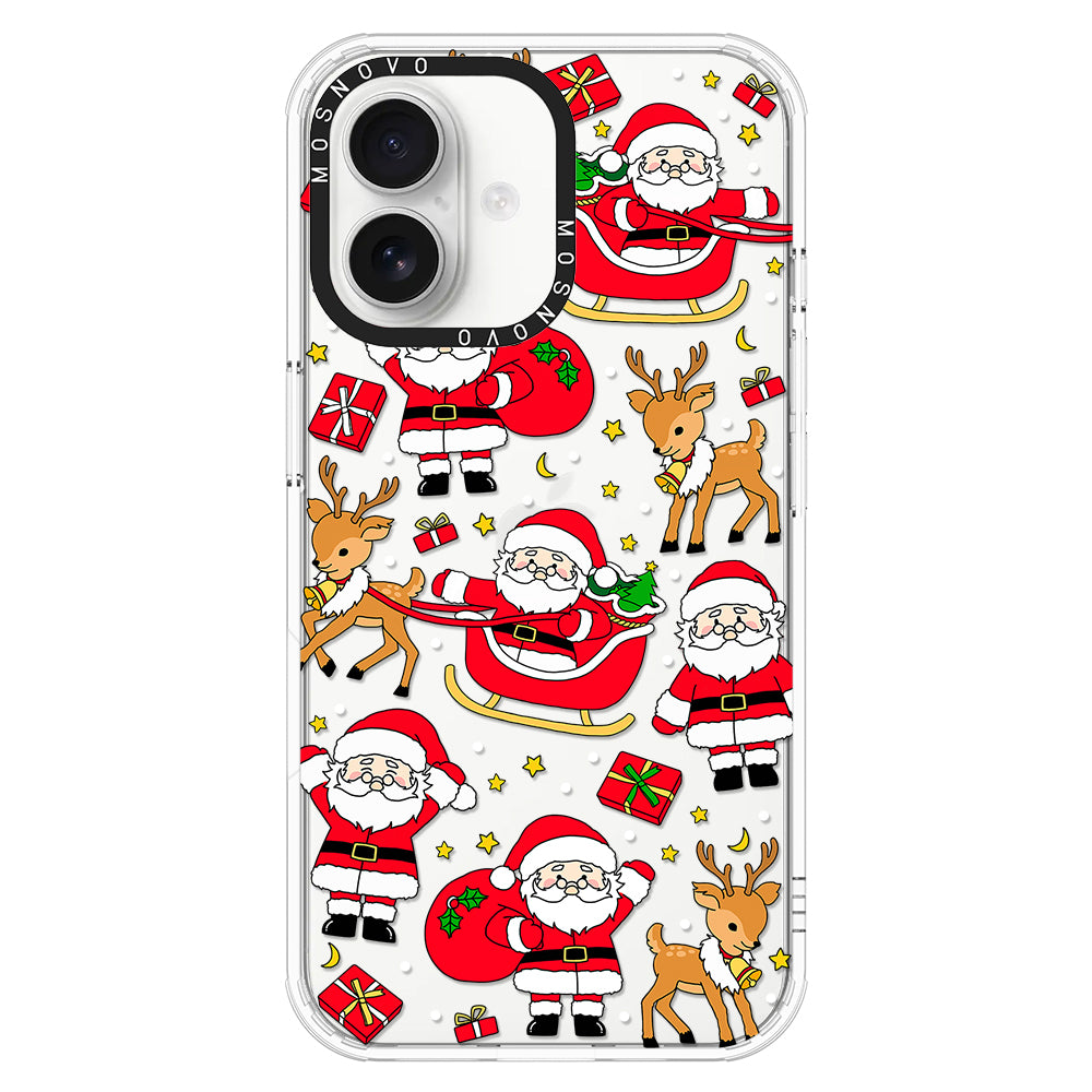 Cute Santa Claus Deer Phone Case - iPhone 16 Case - MOSNOVO