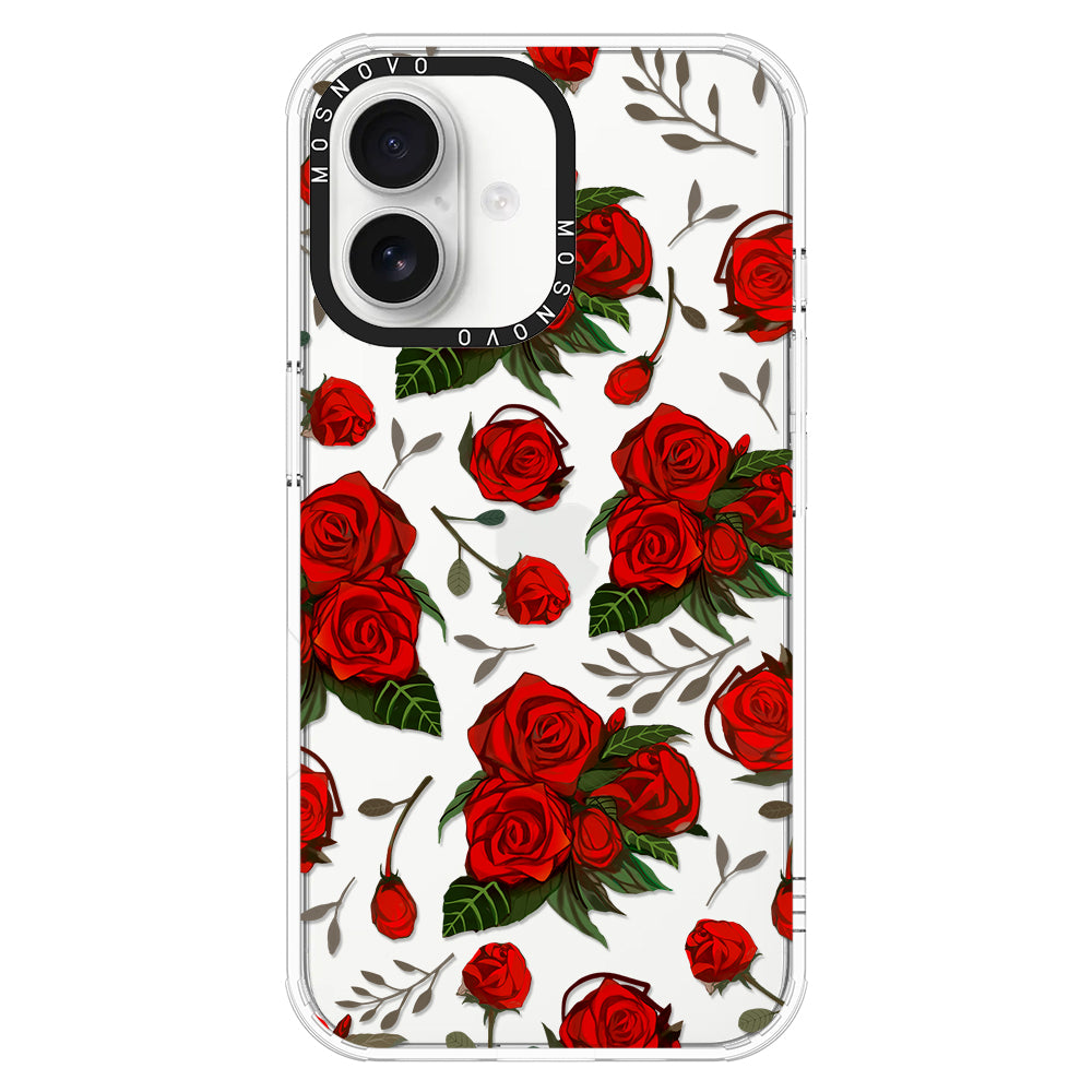 Simply Red Roses Phone Case - iPhone 16 Plus Case - MOSNOVO