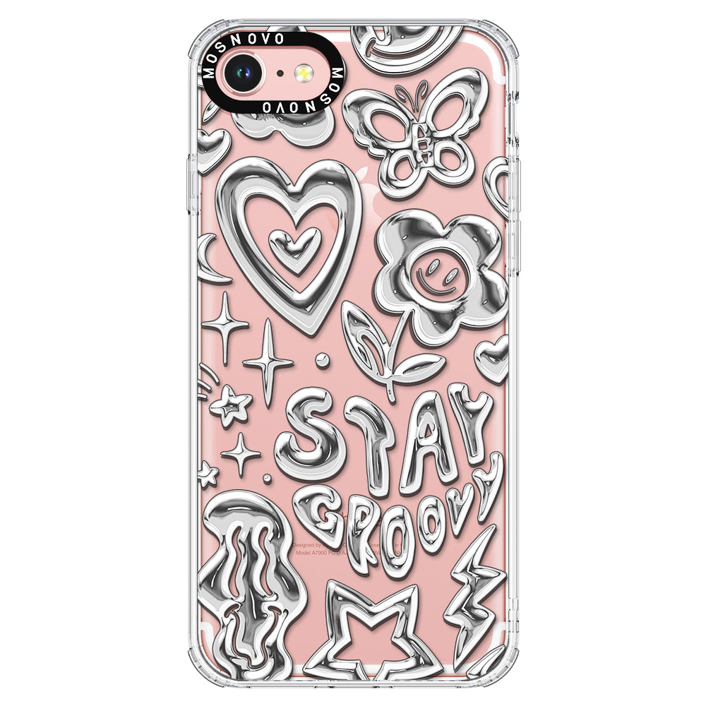 Silver Chrome Art (Flat Print) Phone Case - iPhone SE 2022 Case