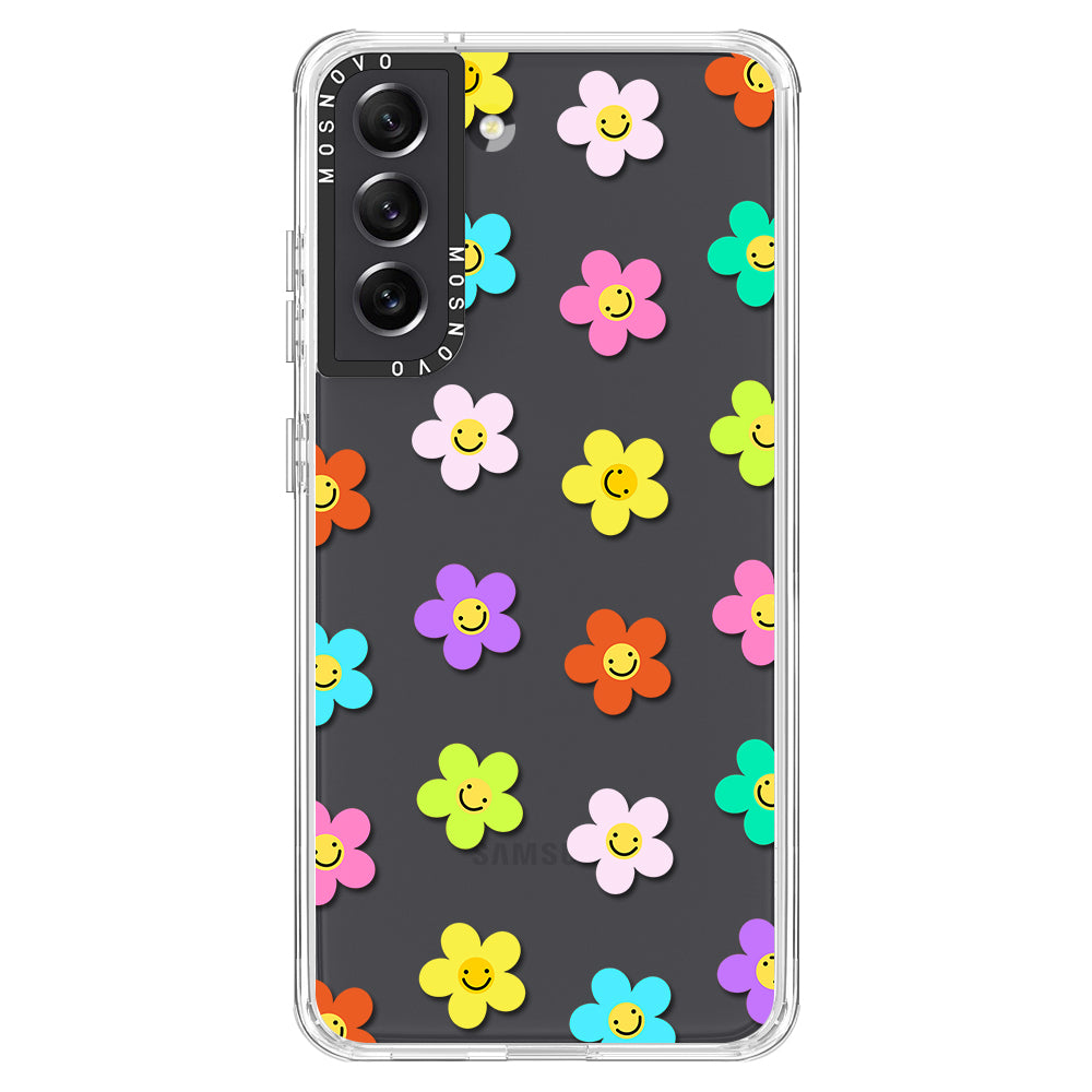 Smile Floral Phone Case - Samsung Galaxy S21 FE Case