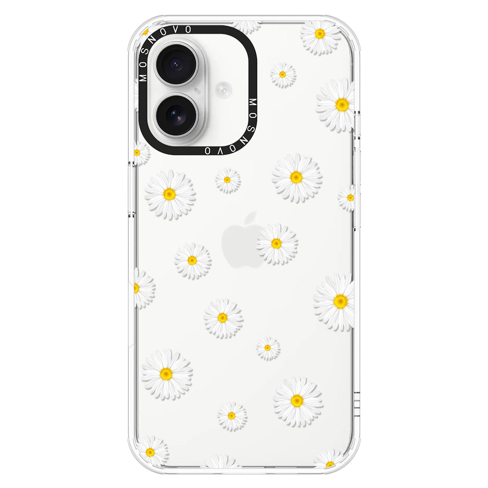 White Daisy Phone Case - iPhone 16 Plus Case - MOSNOVO