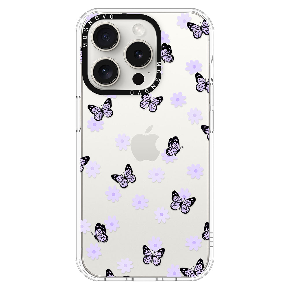 Lilac Butterfly Phone Case - iPhone 15 Pro Case