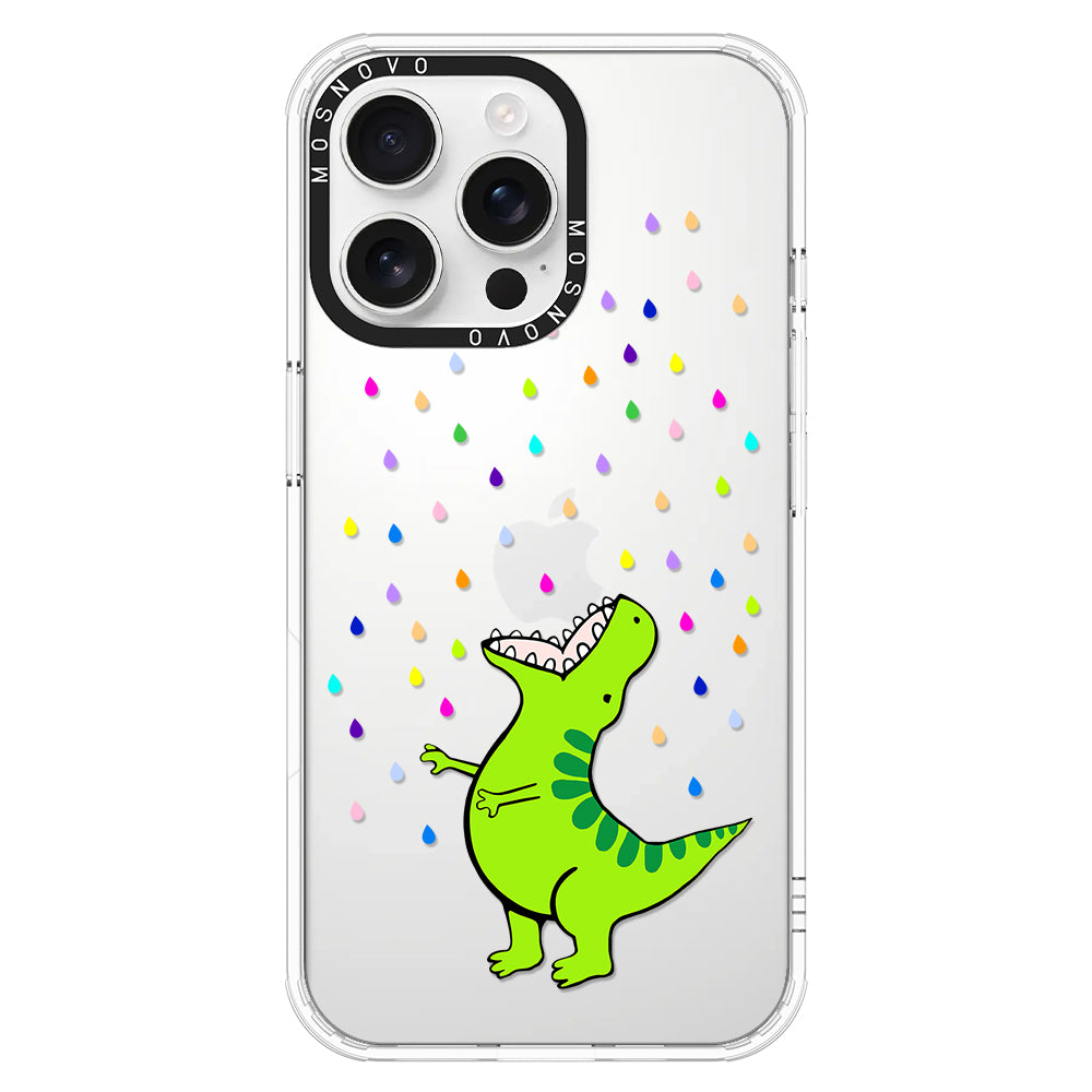 Rainbow Dinosaur Phone Case - iPhone 16 Pro Max Case - MOSNOVO