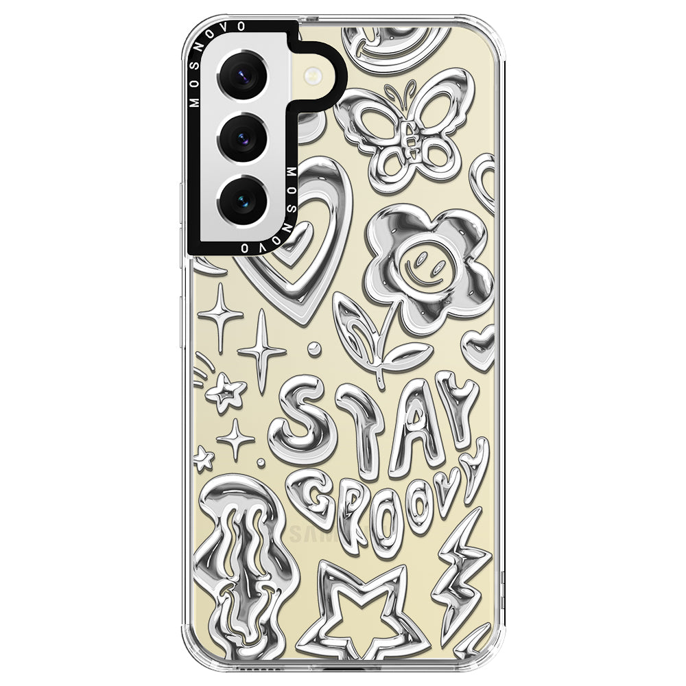 Silver Chrome Art (Flat Print) Phone Case - Samsung Galaxy S22 Plus Case