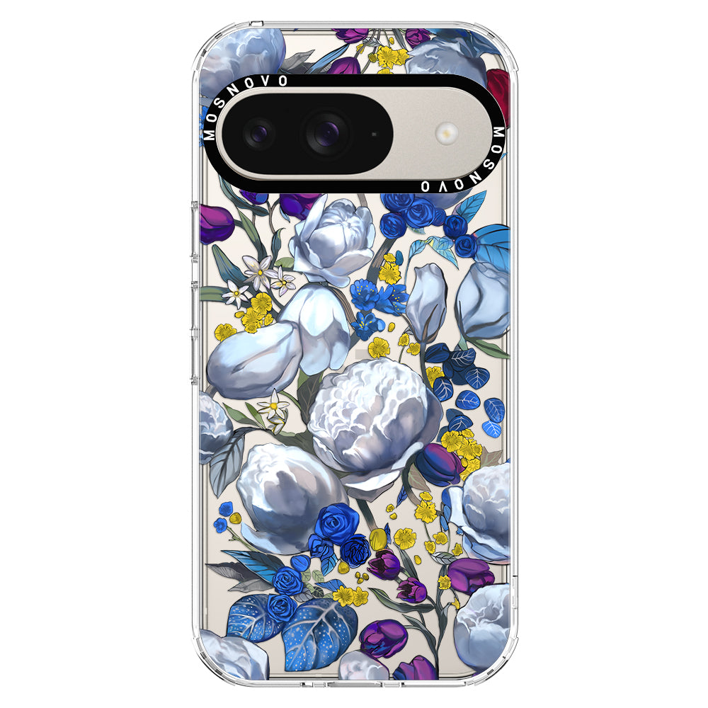 Purple Blue Floral Phone Case - Google Pixel 9 Case