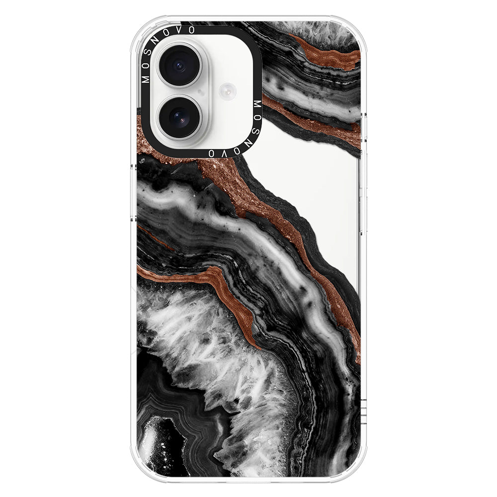 Black Agate Phone Case - iPhone 16 Plus Case - MOSNOVO