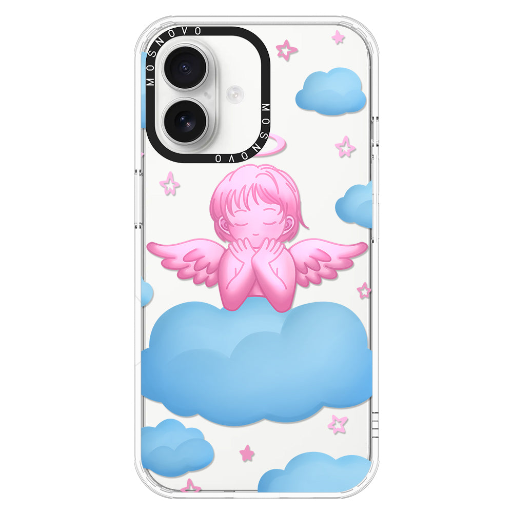 Pink Serenity Angel Phone Case - iPhone 16 Case