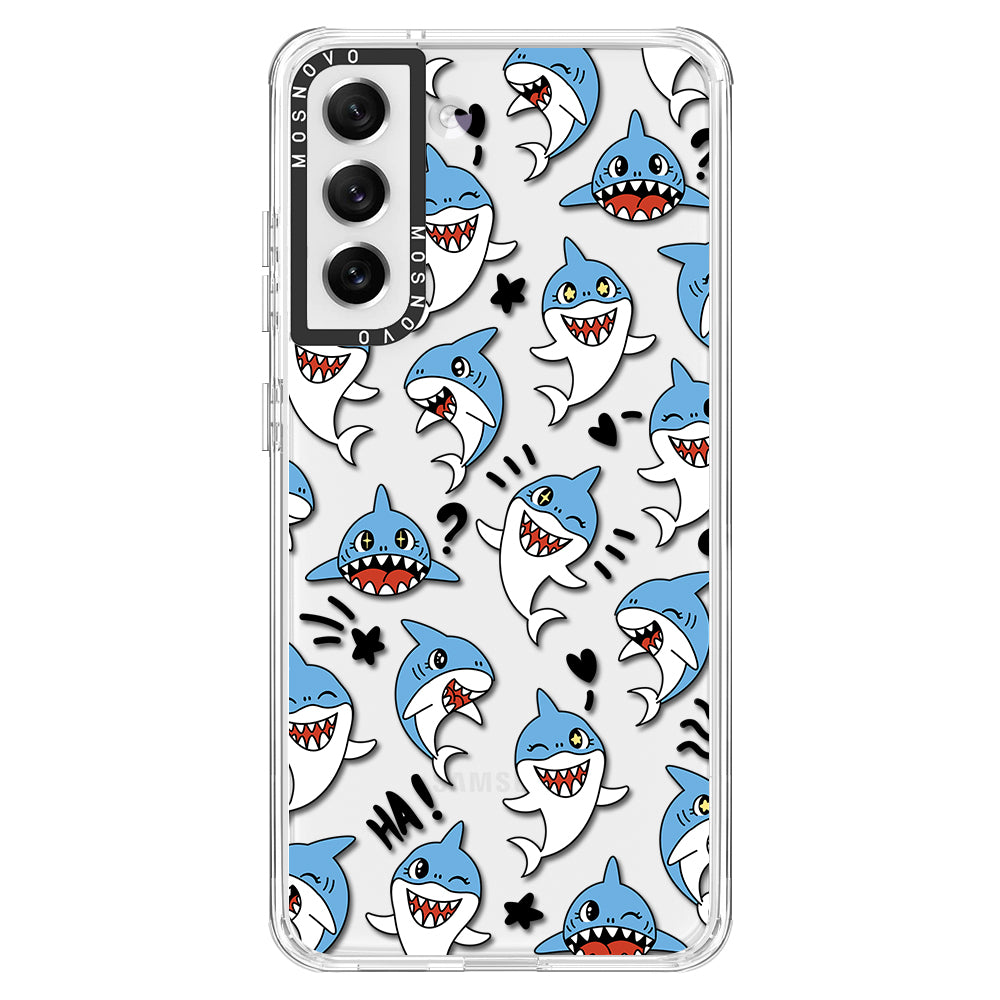 Cute Sharks Phone Case - Samsung Galaxy S21 FE Case