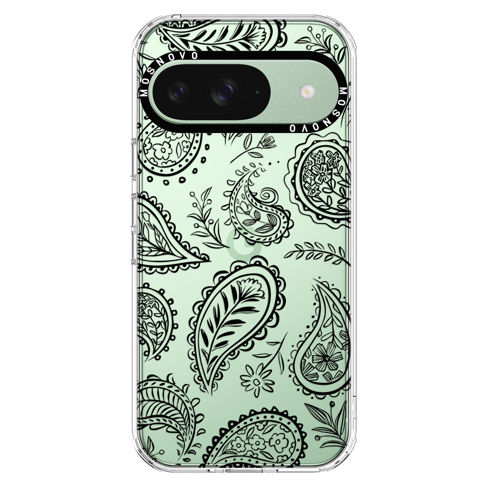 Black Paisley Phone Case - Google Pixel 9 Case