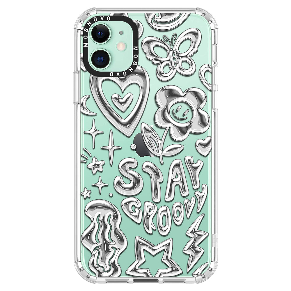 Silver Chrome Art (Flat Print) Phone Case - iPhone 11 Case