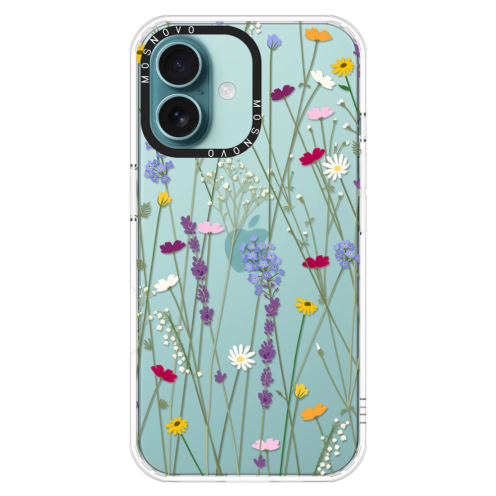 Floral Garden Lavender Daisy Flower Phone Case - iPhone 16 Case - MOSNOVO