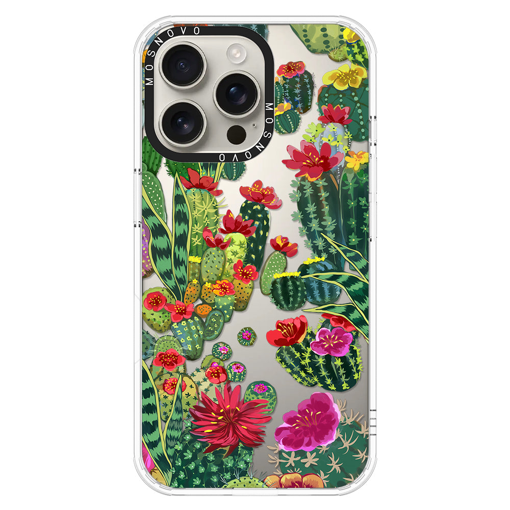 Cactus Garden Phone Case - iPhone 16 Pro Max Case - MOSNOVO